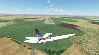 The landing approach to Austin Executive (KEDC), Texas